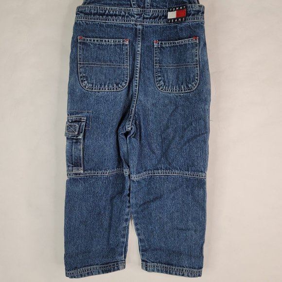 Tommy Hilfiger Kids Boys Vintage 2003 Bib Overalls Size 4 Tommy Jeans Flag - Picture 6 of 12
